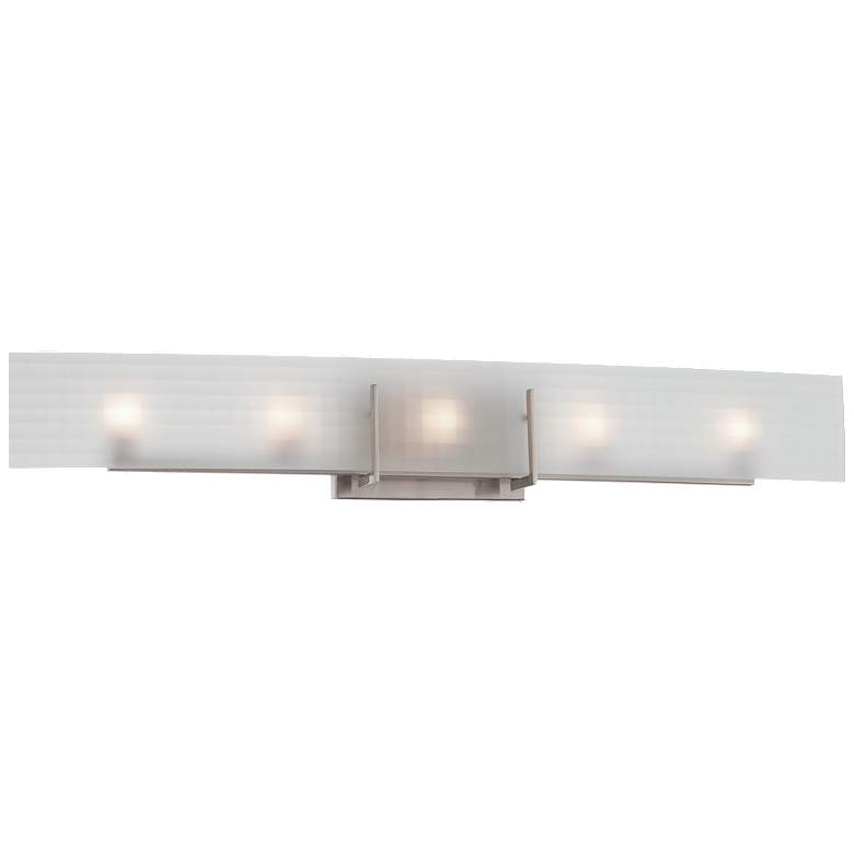 Image 1 Yogi; 5 Light; Halogen Vanity Fixture with Frosted Glass; Lamps Included
