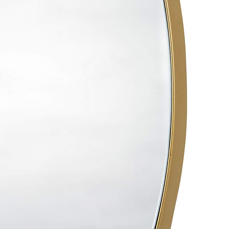 Image 4 Yoka Silver and Gold Painted 24 inch Round Wall Mirror more views