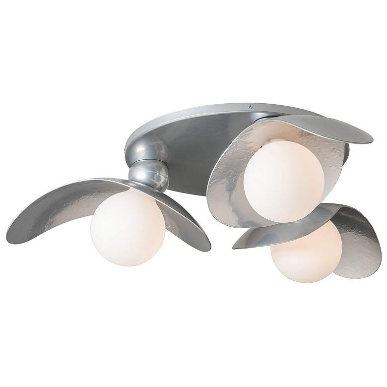 Image 1 Yoki 29.8" Wide 3-Light Sterling Semi-Flush