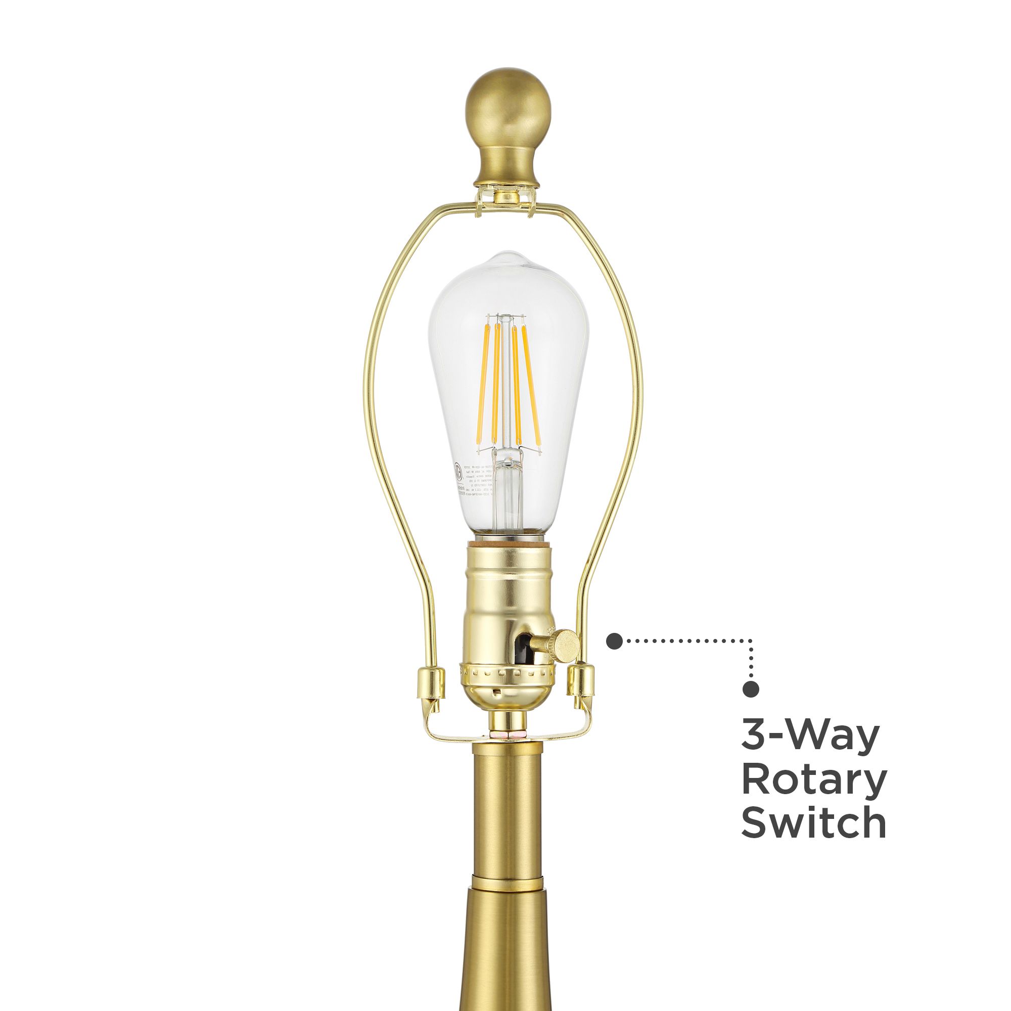 Thumbnail4 of Yolanda 25 1/2" High Gold Teardrop Table Lamp Set more views