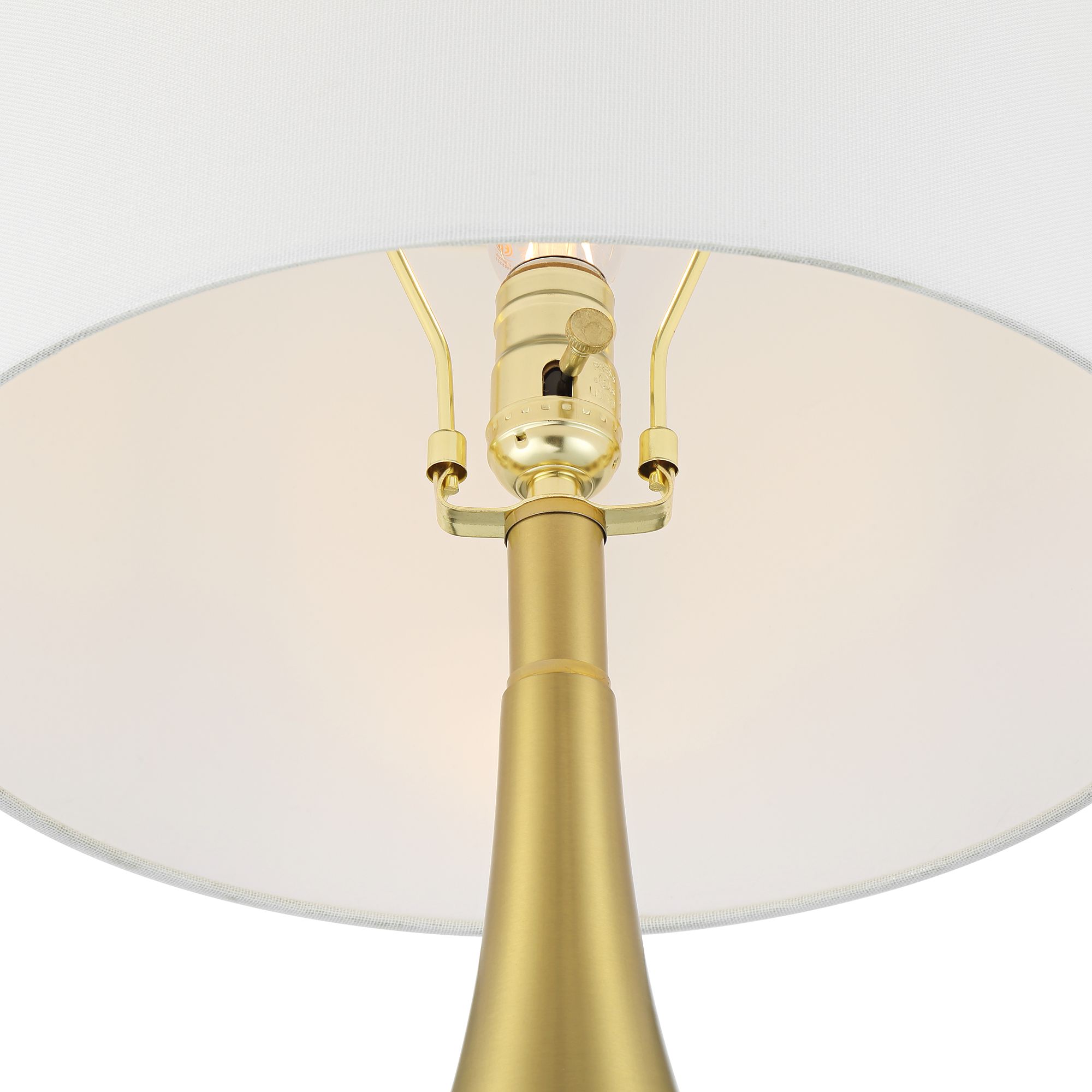 Yolanda 25 1/2" High Gold Teardrop Table Lamp Set