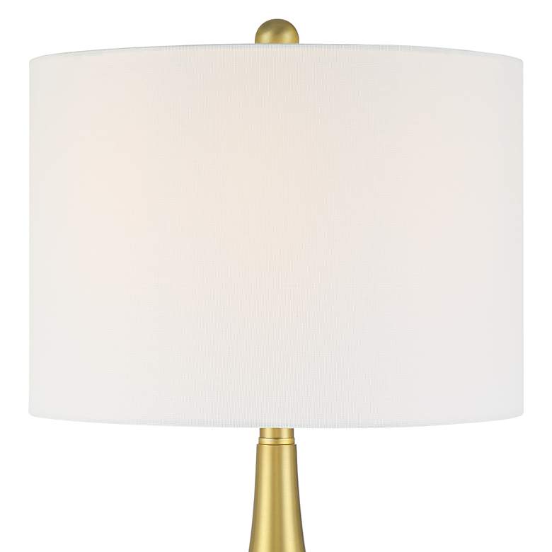 Image 3 Yolanda 25 1/2" High Gold Teardrop Table Lamp Set more views