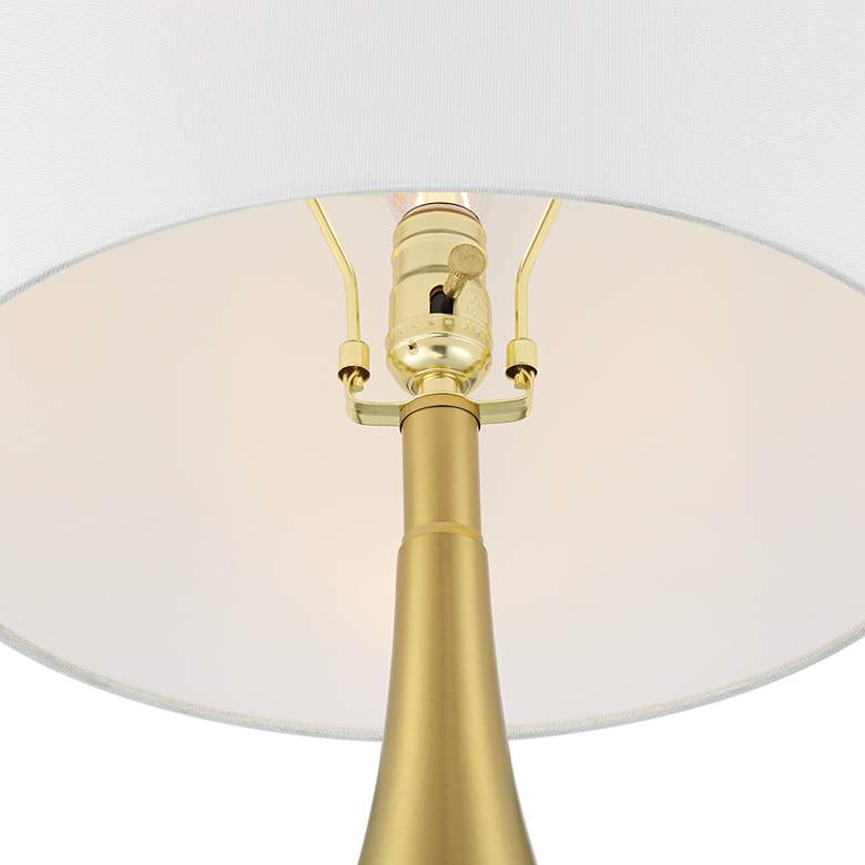 Image 5 Yolanda 25 1/2" High Gold Teardrop Table Lamp Set more views