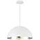 Yolo 18" Wide White and Silver Leaf LED Pendant Light