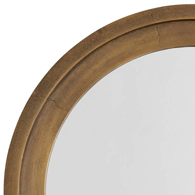 Image 2 Yolo Oxidized Brass 32 1/2 Round Wall Mirror more views