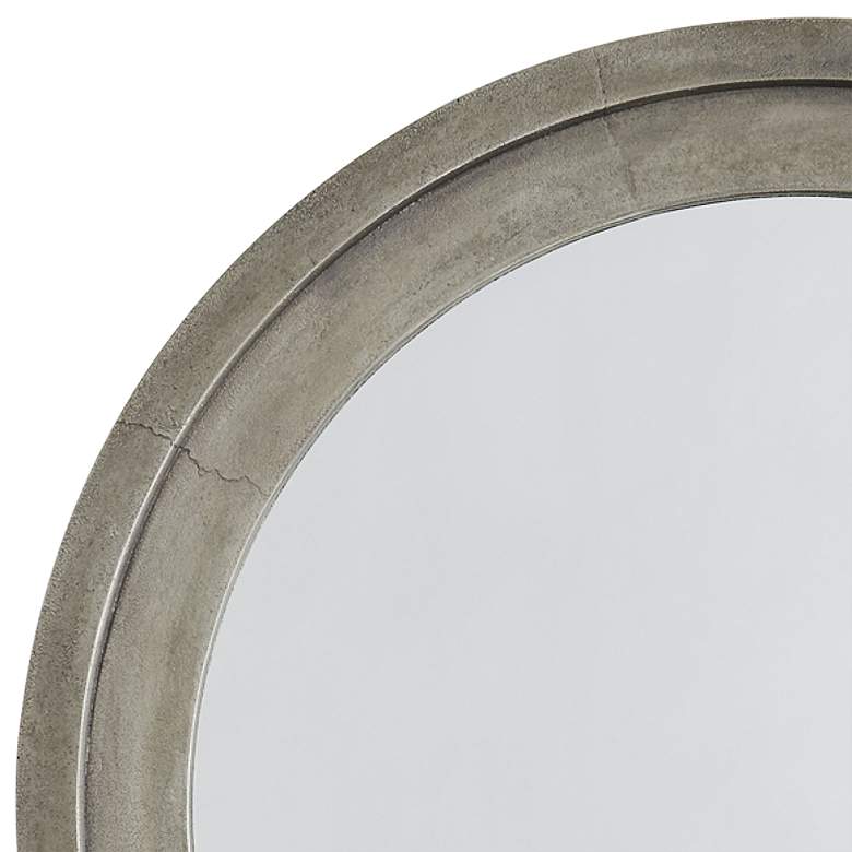 Image 2 Yolo Oxidized Nickel 32 1/2 inch Round Wall Mirror more views