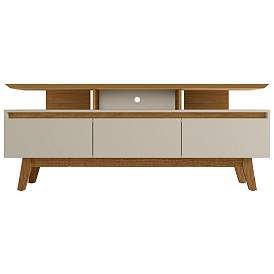 Image1 of Yonkers 70.86 TV Stand in Off White and Cinnamon