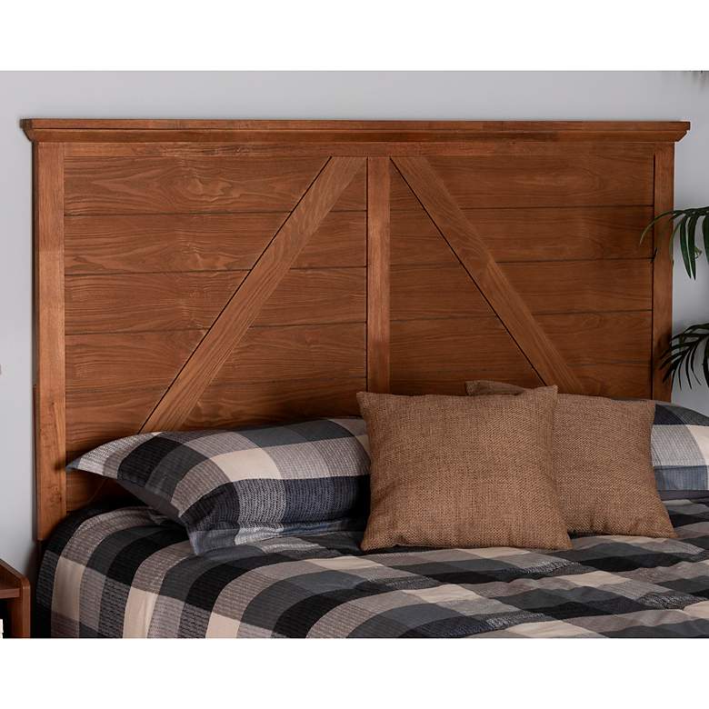 Image 1 Yorick 63 1/4 inch Wide Natural Brown Wood Queen Headboard