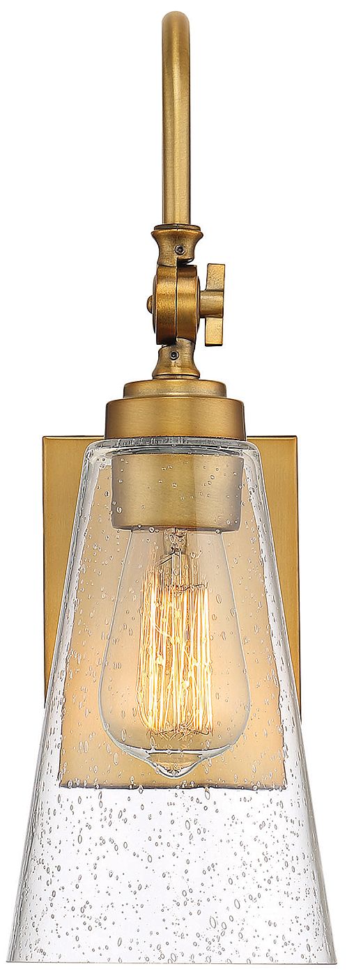 Image 4 York 1-Light Adjustable Wall Sconce in Warm Brass more views