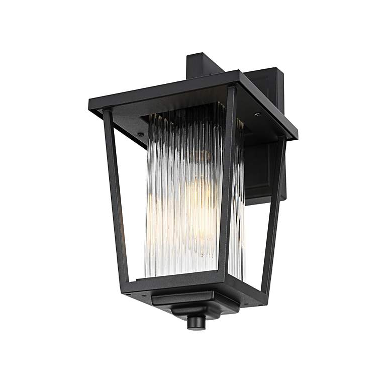 Image 4 York 13" High Black Outdoor Wall Light more views