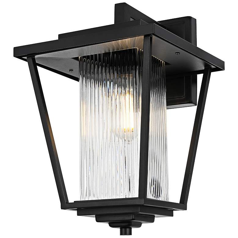 Image 2 York 15 1/2" High Black Outdoor Wall Light