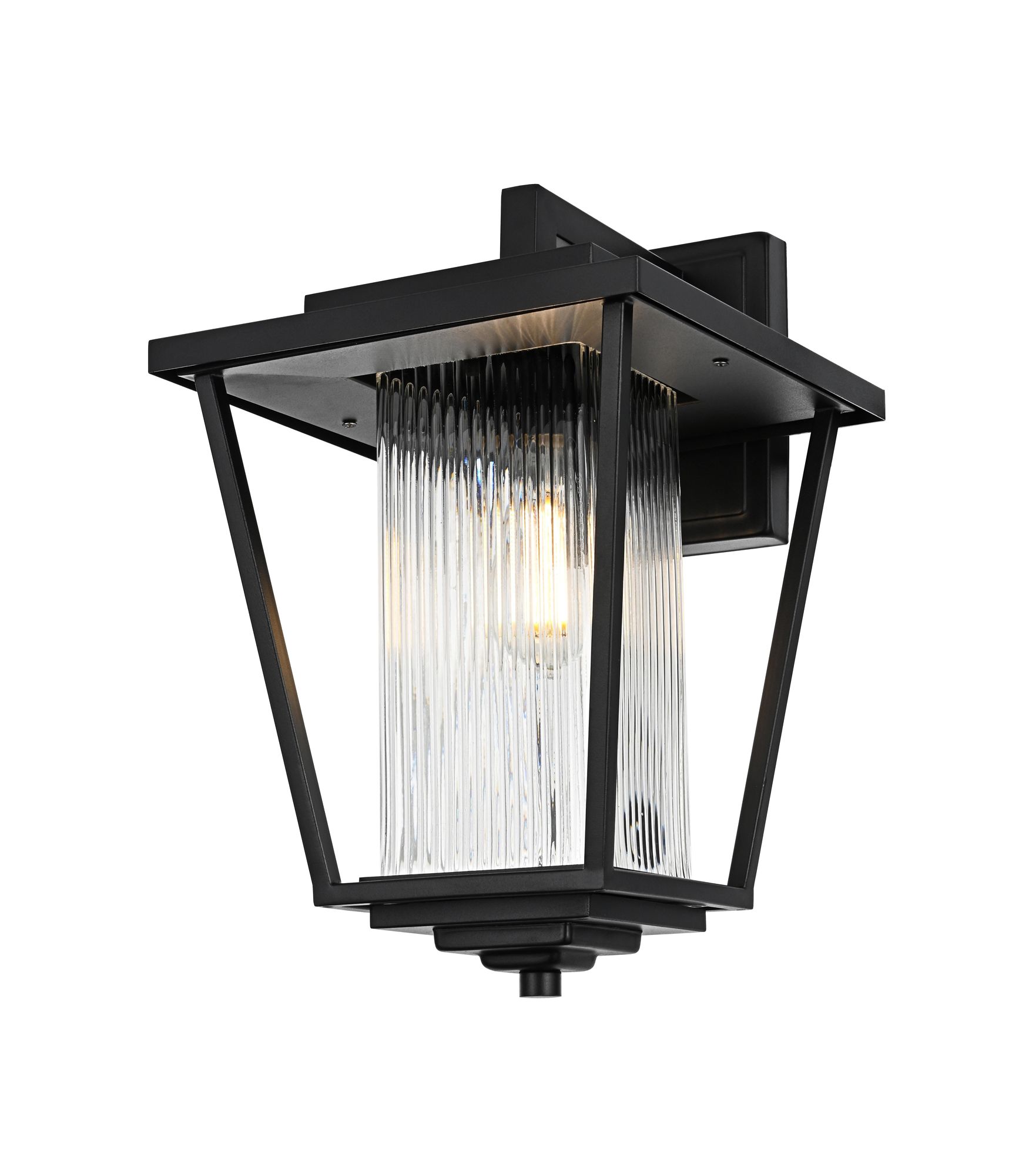 York 15 1/2" High Black Outdoor Wall Light
