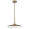 York 16" Wide Natural Brass Pendant Light