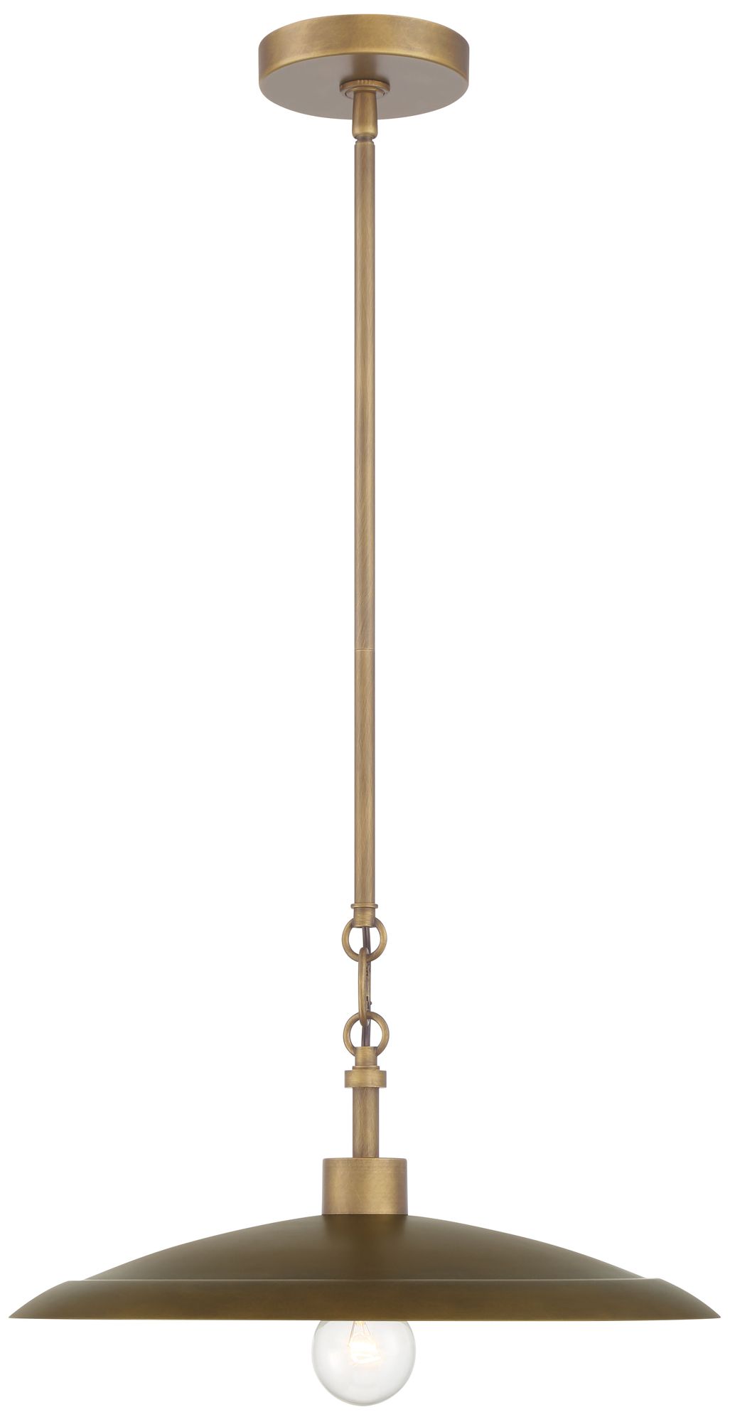 Image 2 York 16" Wide Natural Brass Pendant Light more views