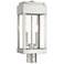 York 19 3/4" High Brushed Nickel 2-Light Outdoor Post Light