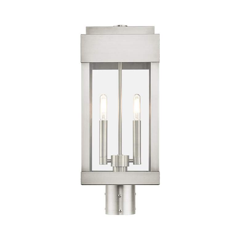 Image 4 York 19 3/4" High Brushed Nickel 2-Light Outdoor Post Light more views
