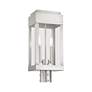 5_York 19 3/4" High Brushed Nickel 2-Light Outdoor Post Light more views