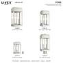 York 19 3/4" High Brushed Nickel 2-Light Outdoor Post Light