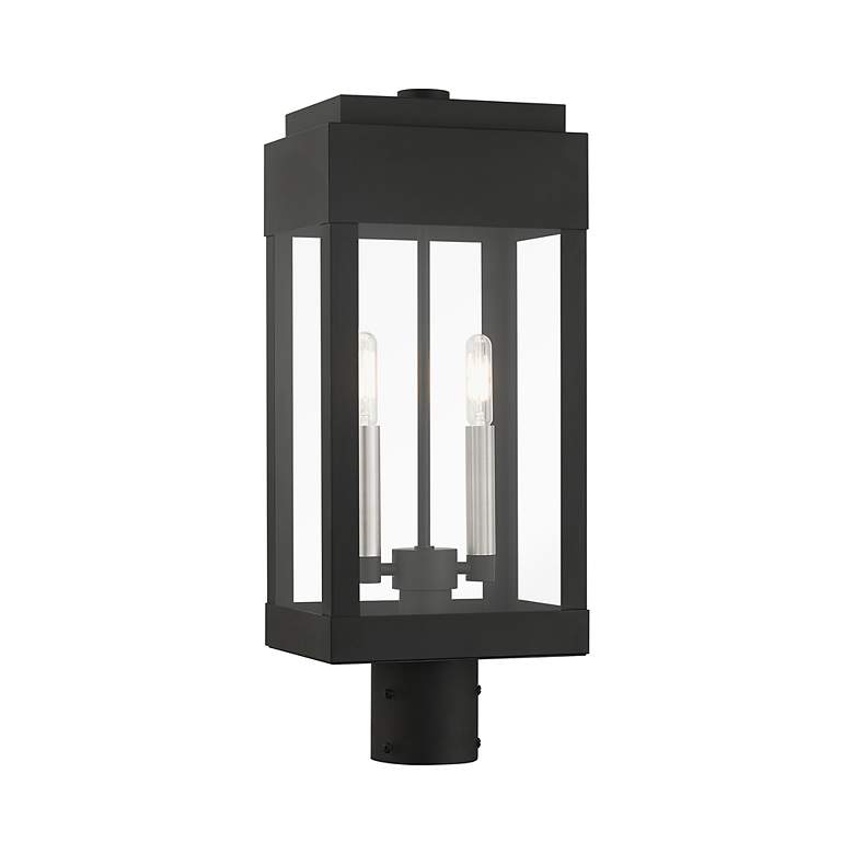 Image 3 York 2 Light Black Outdoor Post Top Lantern more views