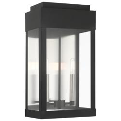 York 2 Light Black Outdoor Wall Lantern