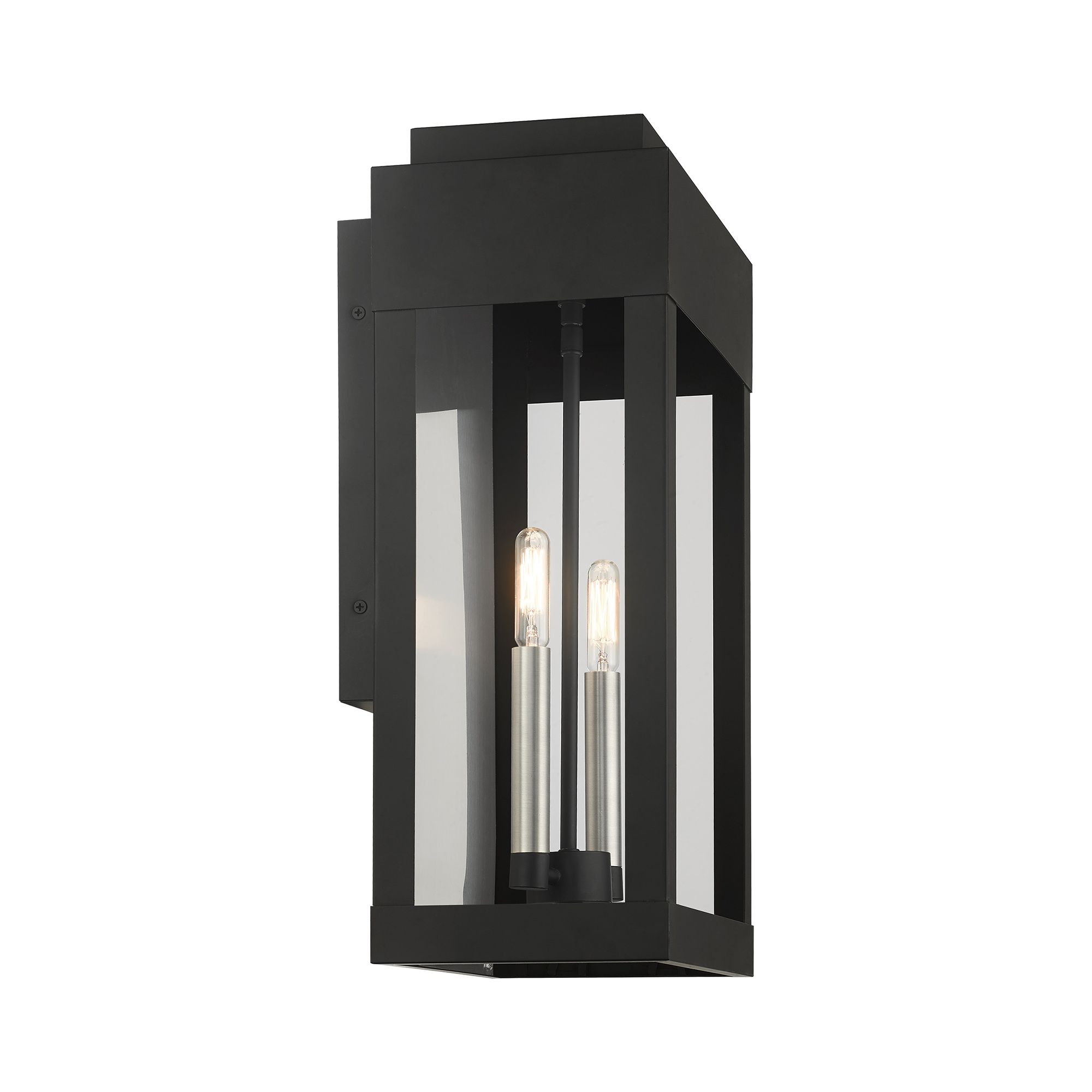 Image 6 York 2 Light Black Outdoor Wall Lantern more views