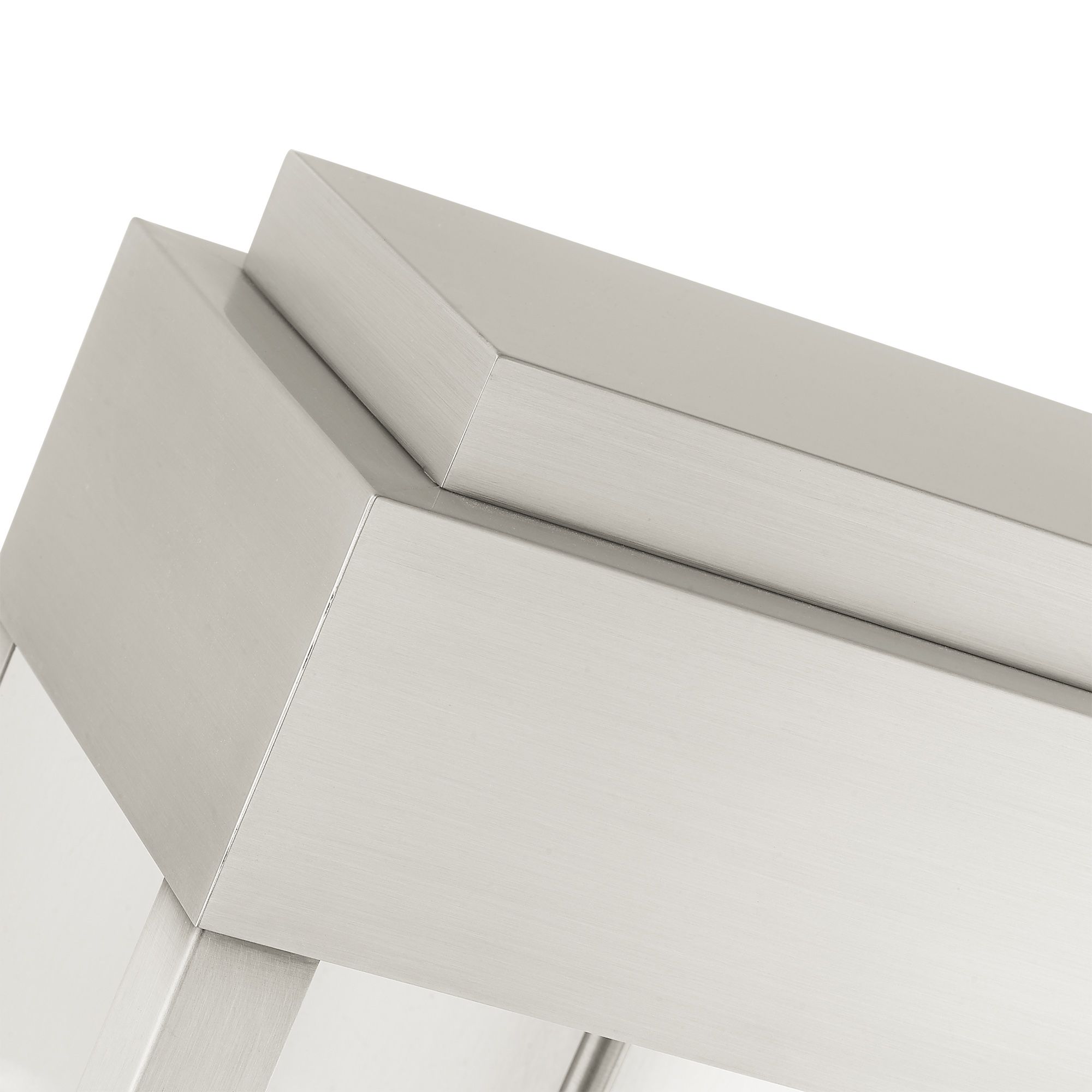 York 2 Light Brushed Nickel Outdoor Wall Lantern