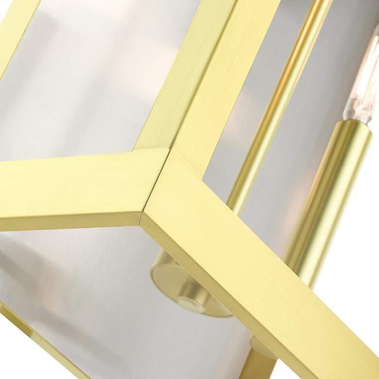 Image 7 York 2 Light Satin Brass Outdoor Wall Lantern more views