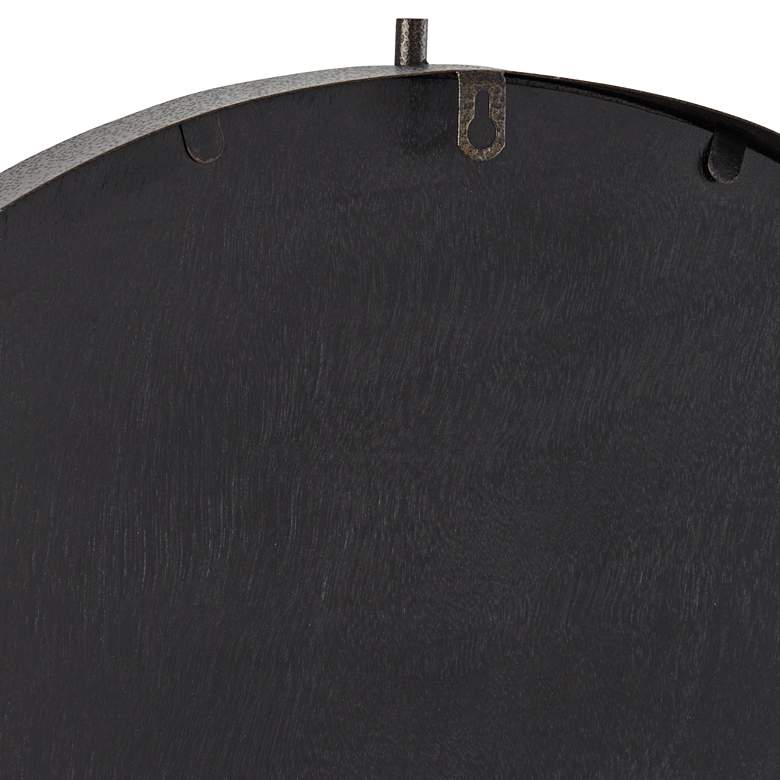 Image 4 York 23.5" Round Matte Wood Antique Bronze Battery Powered Wall Clock more views