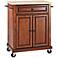 York 28 1/4" Wide Cutting Board Top Bar Cart or Kitchen Island Cart