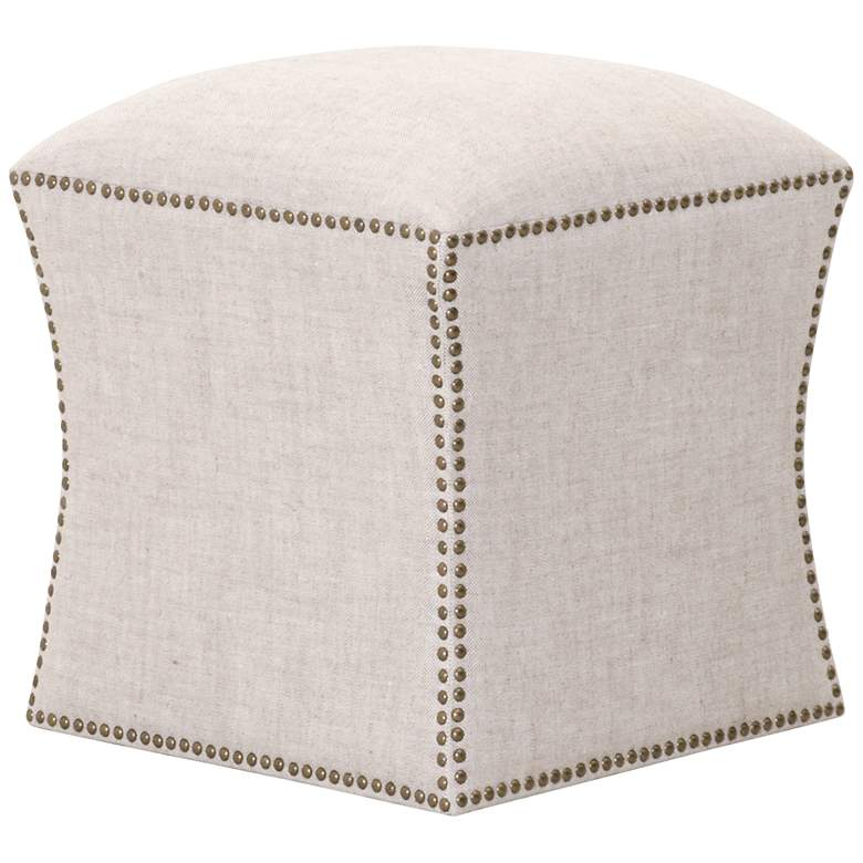 Image 1 York Bisque French Linen Ottoman
