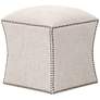 York Bisque French Linen Ottoman