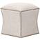 York Bisque French Linen Ottoman