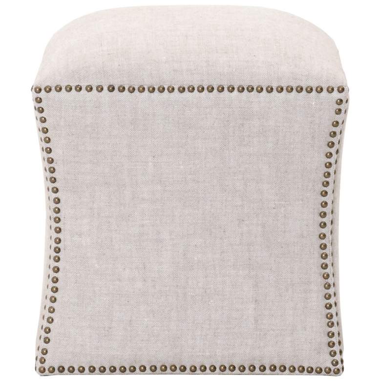 Image 3 York Bisque French Linen Ottoman more views