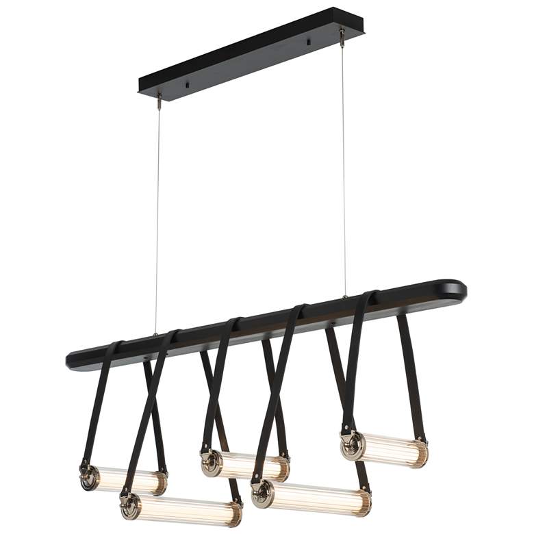 Image 1 York Linear 5-Light LED Pendant - Nickel - Black - Black - Clear - Standard