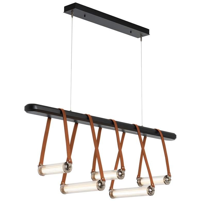 Image 1 York Linear 5-Light LED Pendant - Nickel - Brown - Black - Clear - Standard