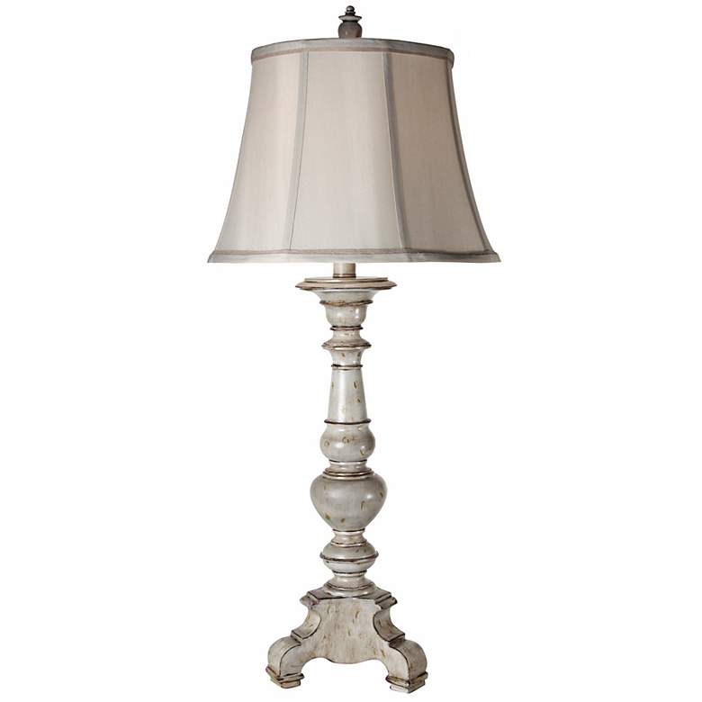 Image 1 York Olde Town 37 inch Antique White Traditional Table Lamp