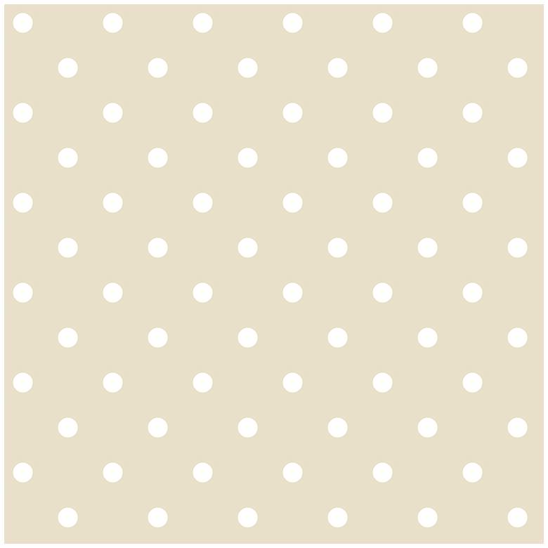 Image 1 York Sure Strip Cream Polka Dot Circle Pre-Pasted Wallpaper