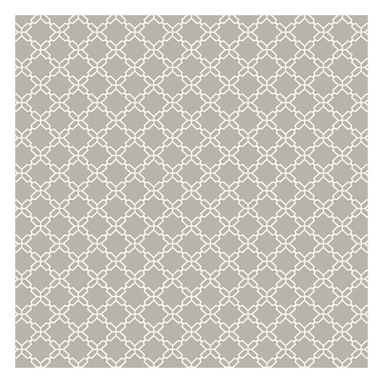 Image 1 York Sure Strip Gray Geometric Trellis Wallpaper