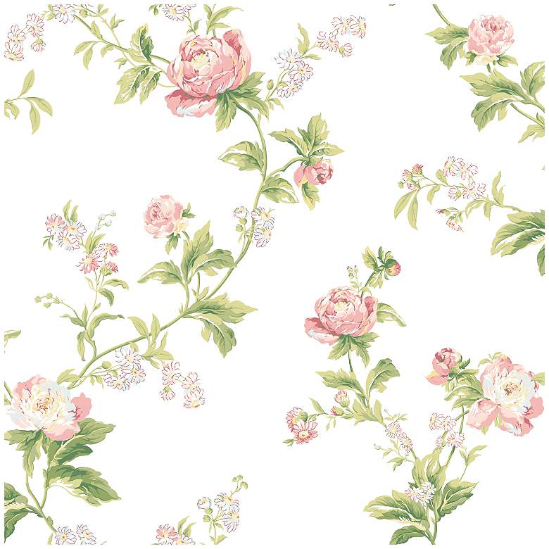 Image 1 York Sure Strip Pink Waverly Forever Yours Trail Wallpaper