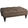 Yorke Dark Taupe Woven Rectangle Tufted Bench