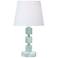 Yorkshire 13" High Polished Jade Accent Table Lamp
