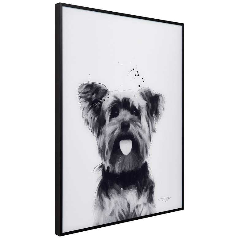 Image 5 Yorkshire Terrier 24"x18" Printed Glass Framed Wall Art more views