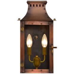 Yorktown 16" High Antique Copper 2-Light Outdoor Wall Light