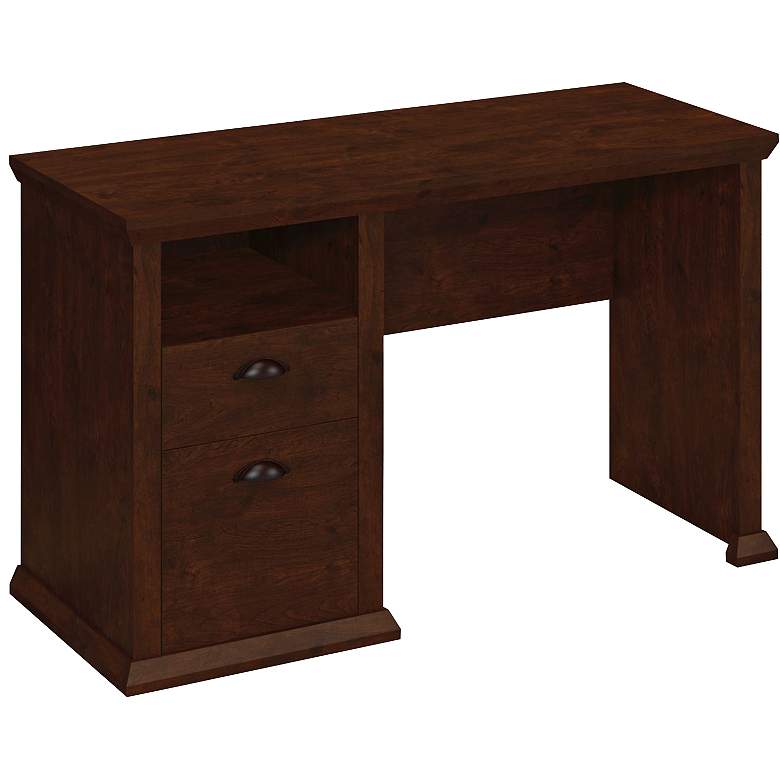 Image 1 Yorktown Antique Cherry 2-Drawer Single Pedestal Desk