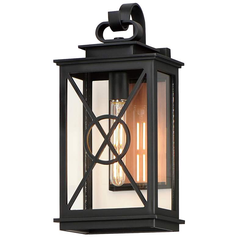 Image 2 Yorktown VX 1-Light Outdoor Wall Sconce - Black/Aged Copper