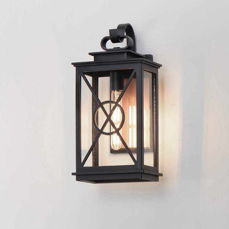 Image 1 Yorktown VX 1-Light Outdoor Wall Sconce - Black/Aged Copper