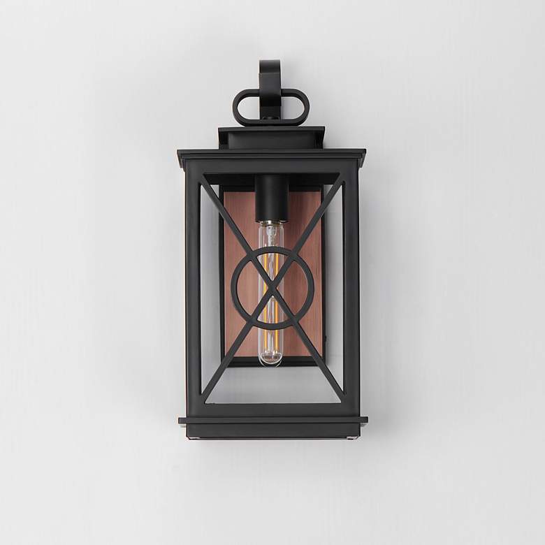 Image 3 Yorktown VX 1-Light Outdoor Wall Sconce - Black/Aged Copper more views