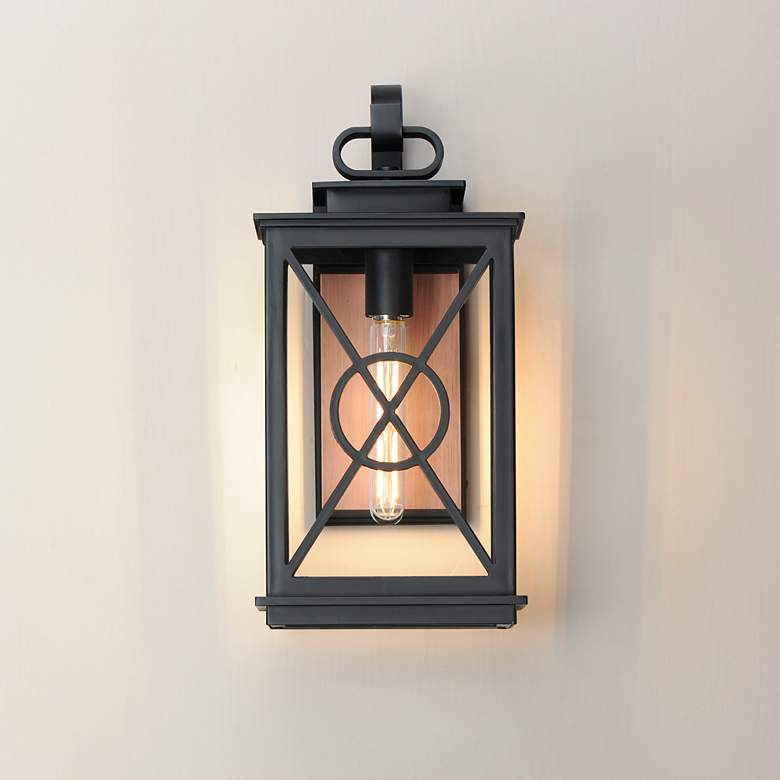Image 4 Yorktown VX 1-Light Outdoor Wall Sconce - Black/Aged Copper more views
