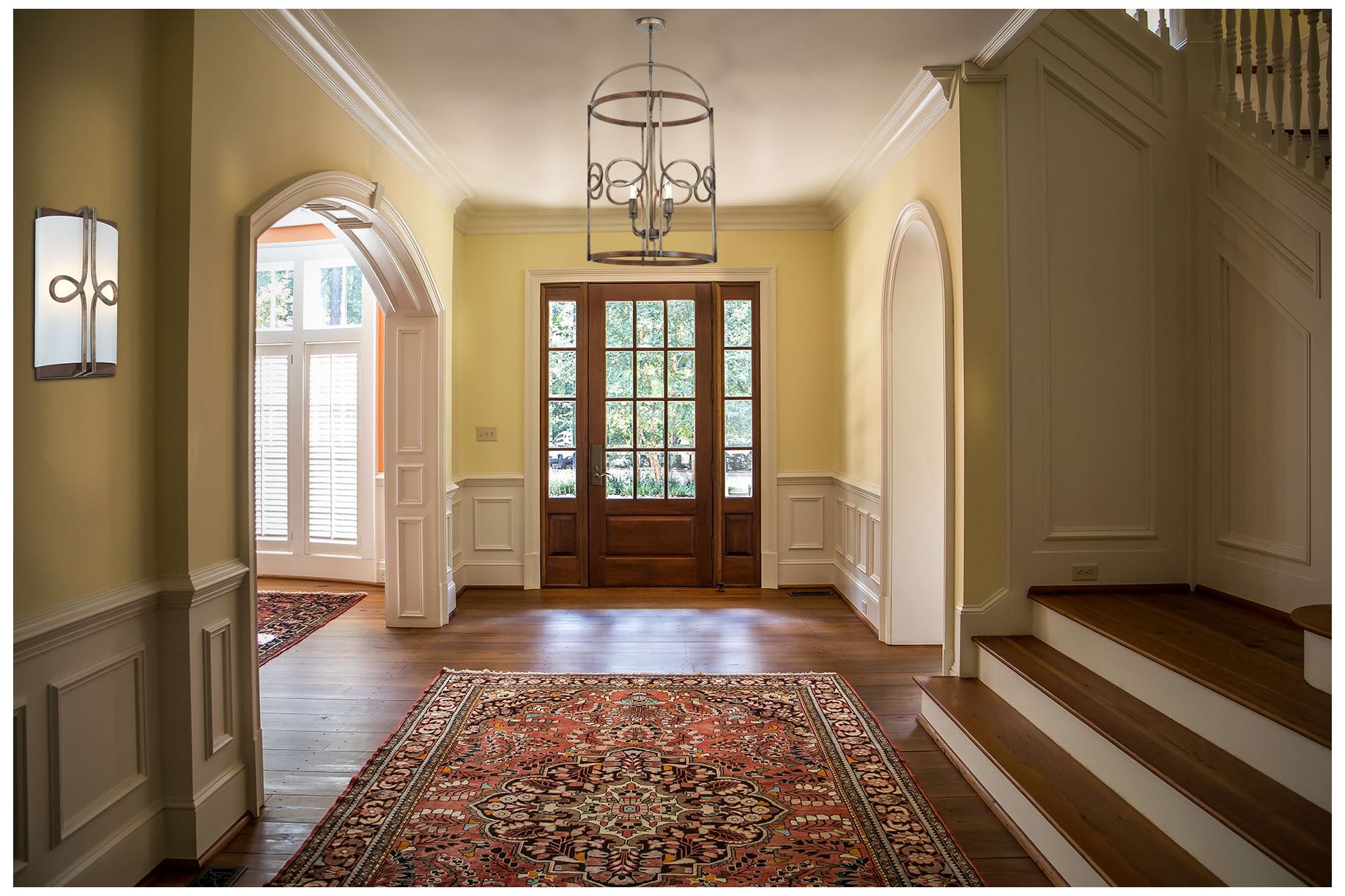 Image 2 Yorkville 18"W Darkwood with Silver Patina 4-Light Pendant more views