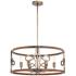 Yorkville 24"W Darkwood with Silver Patina 6-Light Pendant